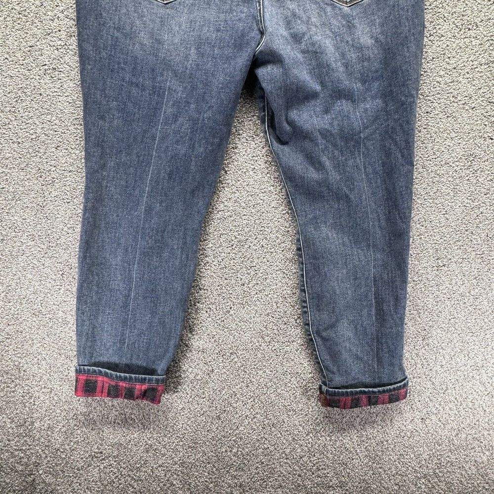 Judy Blue‎ Skinny Fit Jeans 22W / 27 Buffalo Plaid Distressed Denim Stretch NWT - Picture 6 of 9